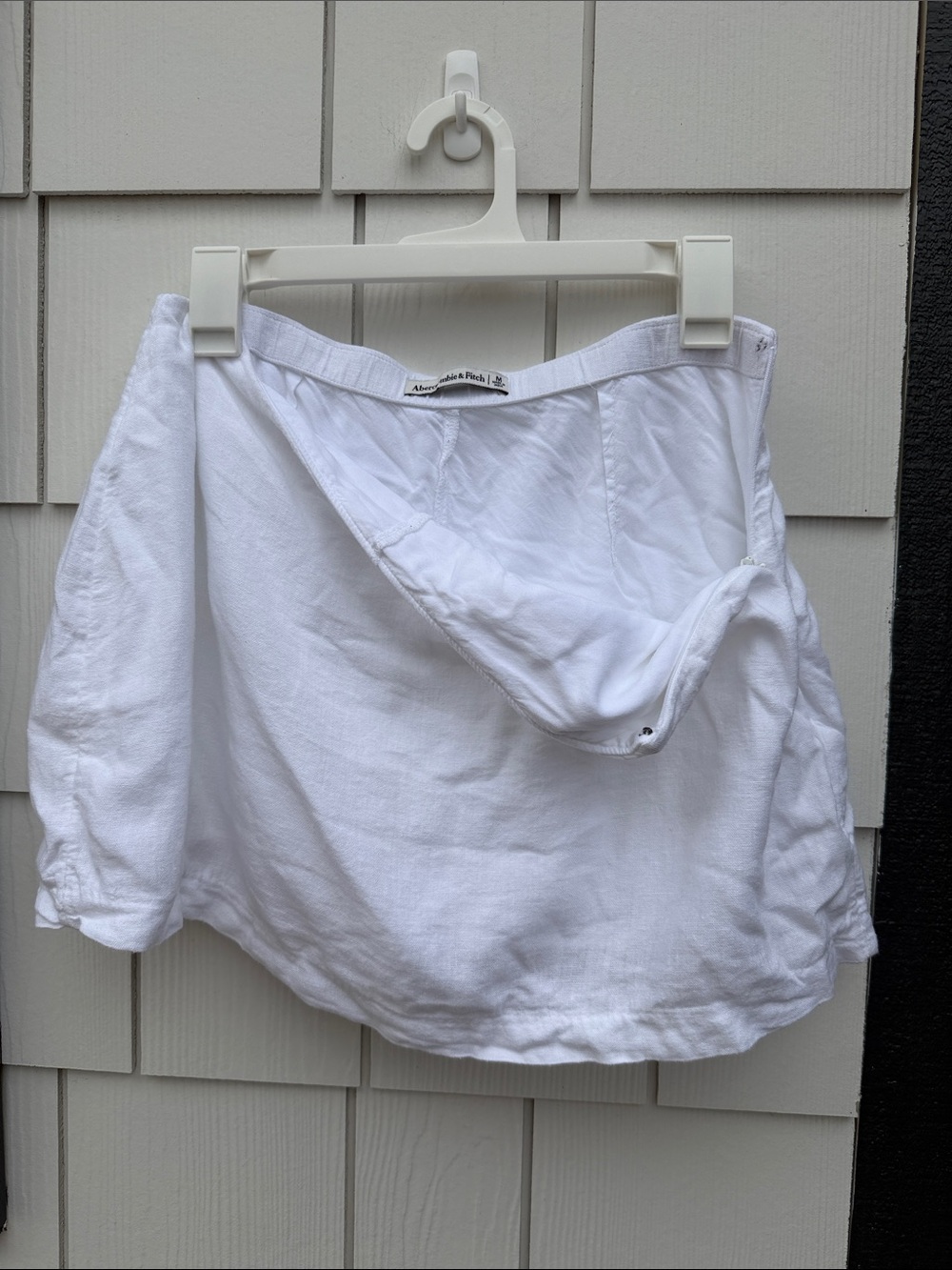 Abercrombie & Fitch White Linen Mini Skort - Picture 5 of 6